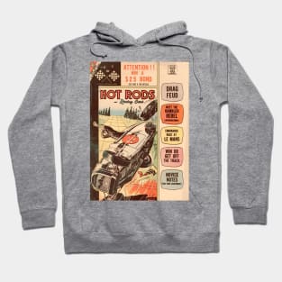 VINTAGE COMICS HOT RODS 50S RACING CARS Hoodie